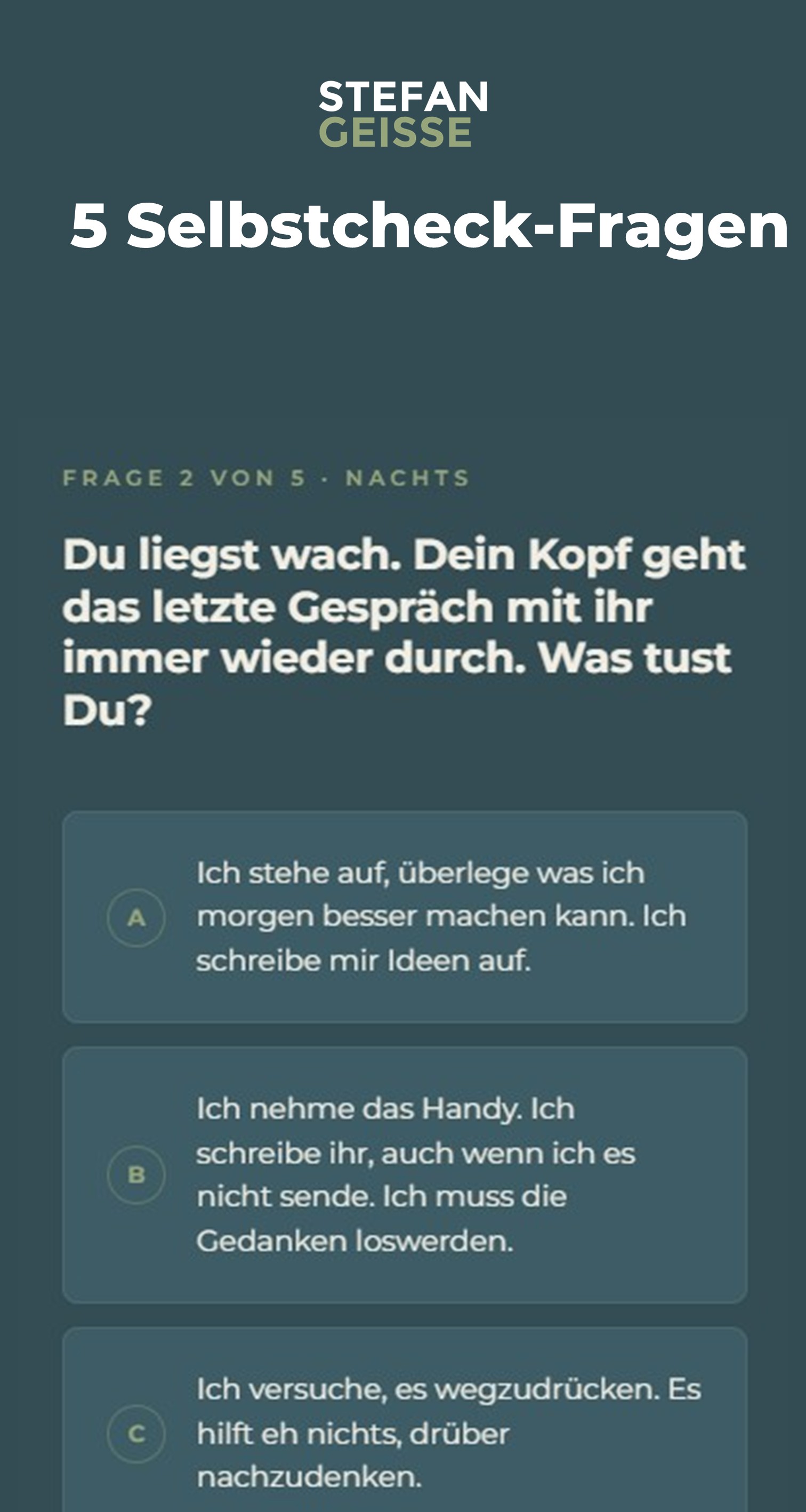 Selbstcheck-Fragen